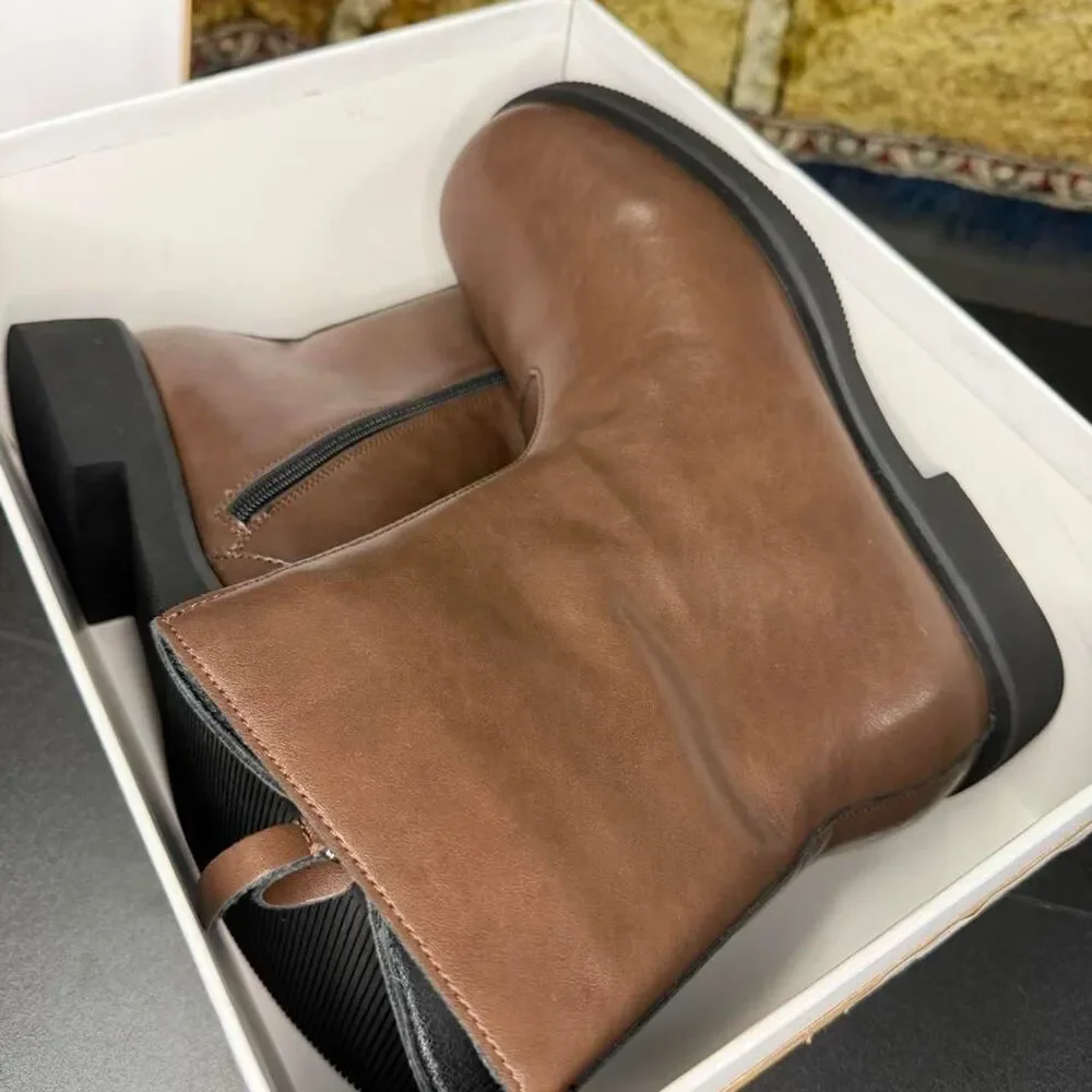 Unbranded Men's Brown and Tan Boots